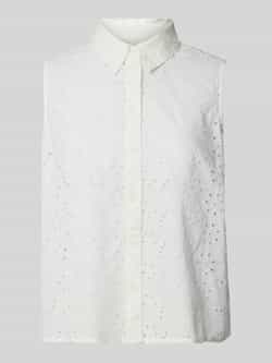 Q S by s.Oliver semi-transparante blouse wit