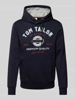 Tom Tailor Regular fit hoodie van katoenmix met logoprint