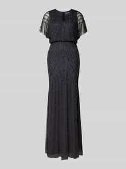 Christian Berg Cocktail Avondjurk met kralen en V-hals
