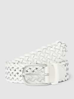 Weinmann Leren riem in gevlochten look
