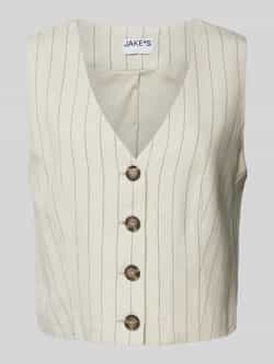 Jake*s Casual Gilet met afgeronde V-hals
