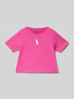 Polo Ralph Lauren Kids T-shirt met geribde ronde hals