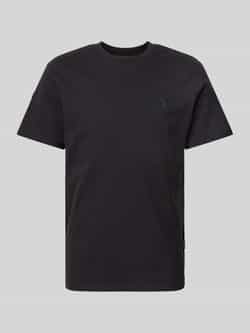 Blend T-shirt met geribde ronde hals