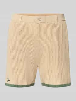PROHIBITED Gebreide korte broek met labelstitching