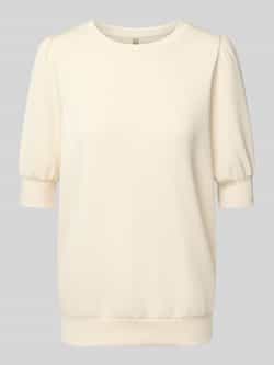 Soyaconcept Comfortabele Crème Sweater met Korte Mouwen Beige Dames