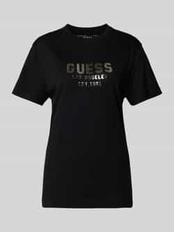 Guess T-shirt met strass-steentjes model 'PYRAMIDE STUDS'