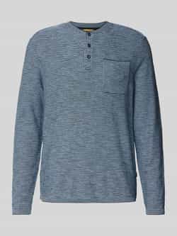 Camel active Gebreide pullover met borstzak model 'Henley'