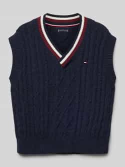 Tommy Hilfiger Teens Pullover met V-hals model 'GLOBAL'