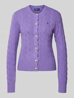 Ralph Lauren Paarse Gebreide Trui Aw24 Handwas Purple Dames