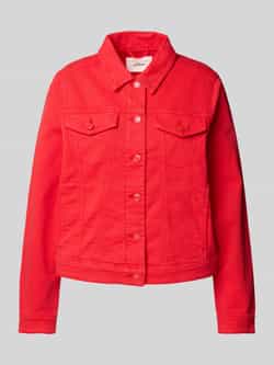 S.Oliver RED LABEL Boxy fit jeansjack van katoenmix met paspelzakken op de borst