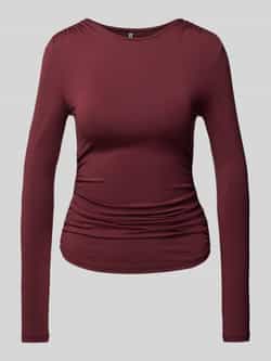 Pieces Slim fit shirt met lange mouwen en plooien model 'FARAH'