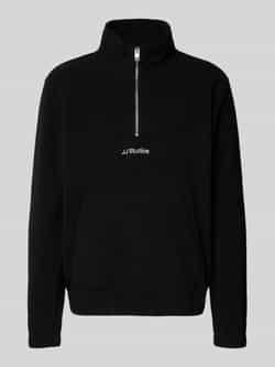 jack & jones Fleecepullover met kangoeroezak model 'SOHO HALFZIP FLEECE'