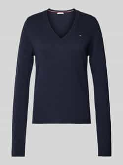 Tommy Hilfiger Gebreide trui SOFT WOOL V-NK SWEATER met v-hals van 100% wol