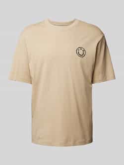 Hugo Blue T-shirt met label- en motiefprint model 'Nugoyork'