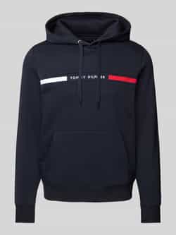 Tommy Hilfiger Hoodie HILFIGER CHEST INSERT HOODY met capuchon kangoeroezak logo-inscriptie