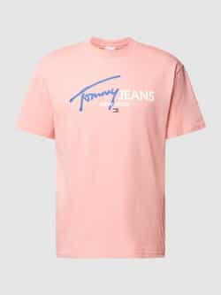 Tommy Jeans T-shirt met labelprint model 'SPRAY POP COLOR'