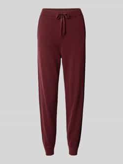 Jake*s Casual Joggingbroek van kasjmier met elastische band
