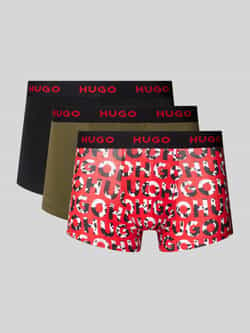 HUGO Boxershort met elastische band met logo in een set van 3 stuks