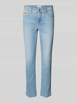 CAMBIO Korte Jeans met Franjes in Lichtblauw Blue Dames