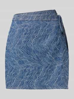 Pieces Licht uitlopende wikkelrok van denim jacquard model 'JENNIFER'