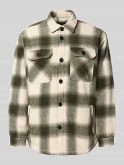 Redefined Rebel Regular fit overhemdjack met opgestikte paspelzakken op de borst