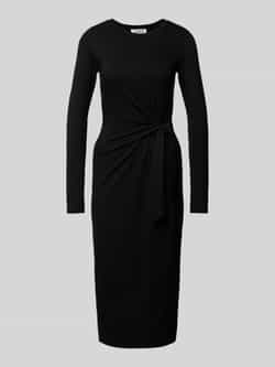 EDITED Midi-jurk met knoopdetail model 'Beate'