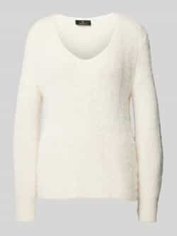 Monari Gebreide pullover met V-hals