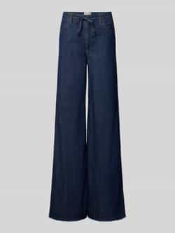 Oui Wide leg jeans met strikceintuur model 'THE PALAZZO'