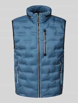 Tom Tailor Regular fit bodywarmer met opbergvak voor capuchon in de kraag