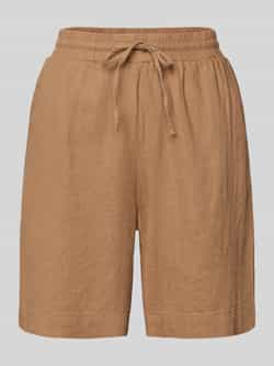 FREE QUENT Relaxed fit linnen bermuda met tunnelkoord model 'Lava'