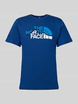 The North Face T-shirt met labelprint model 'MOUNTAIN LINE'