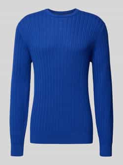 Christian Berg Men Gebreide pullover met ribboorden