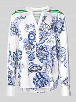 Herzensangelegenheit Zijden blouse met V-hals