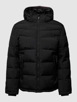 Tom Tailor Gewatteerd jack in effen design met labeldetails