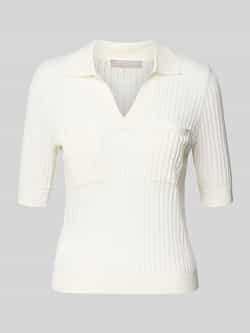 Christian Berg Woman Selection Gebreid shirt van viscosemix met polokraag