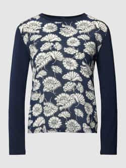 Weekend Max Mara Blauw shirt met lange mouwen en print op de voorkant model 'CALAMAI'