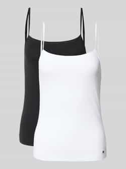 Tommy Hilfiger Regular fit top met bandjes van katoenmix in een set van 2 stuks
