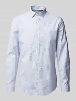 Jake*s Slim fit zakelijk overhemd met kentkraag