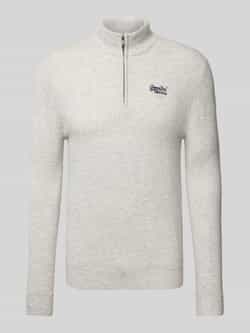 Superdry Gebreide pullover met opstaande kraag