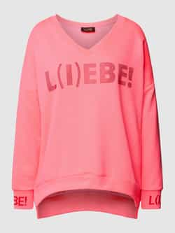 Miss goodlife Sweatshirt met V-hals model 'L(I)EBE!'