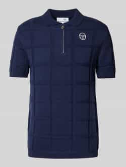 Sergio Tacchini Slim fit poloshirt met structuurmotief model 'LORENZO'
