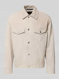 Boss Orange Regular fit leren jack van echt geitenleer model 'JOHOT'