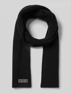 Calvin Klein Modieus sjaaltje PATCH CHUNKY RIB COTTON SCARF