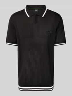 BOSS Green Poloshirt met ribboorden