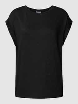 Comma Casual Identity T-shirt met effectgaren
