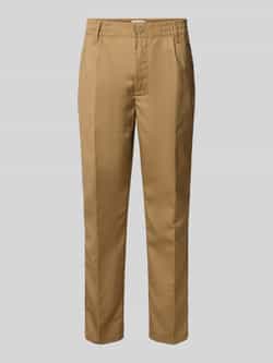 Casual friday Broek met elastische band en persplooien model 'MARC'