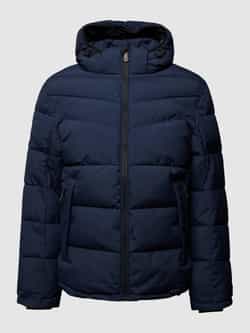 Tom Tailor Gewatteerd jack in effen design met labeldetails