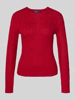 Polo Ralph Lauren Gebreide pullover met labelstitching model 'JULIANNA'