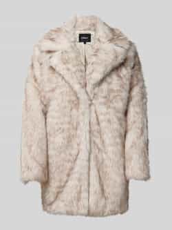 Only Boxy fit jack van imitatiebont met fly-away-kraag model 'DAWN LIFE'