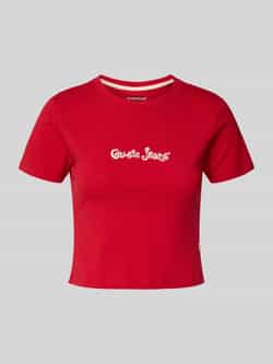 Guess Jeans Kort T-shirt met labelstitching